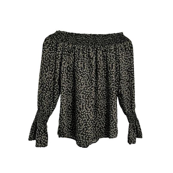 Allison Joy Evereve Boho Flounce Off-Shoulder Stretch Top Size S Whimsigoth - Picture 1 of 5